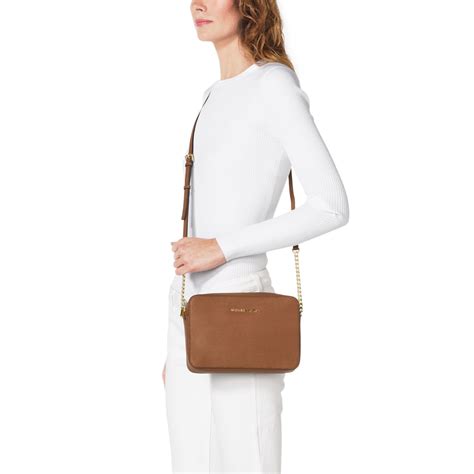 michael kors jet set travel large saffiano crossbody bag|Michael Kors jet set.